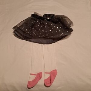 Gymboree girls tulle skirt with attached tights 3-6 months
